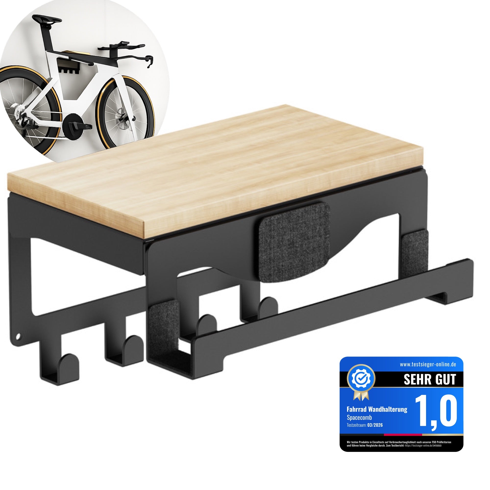 verstellbare Fahrrad Wandhalterung – Spacecomb