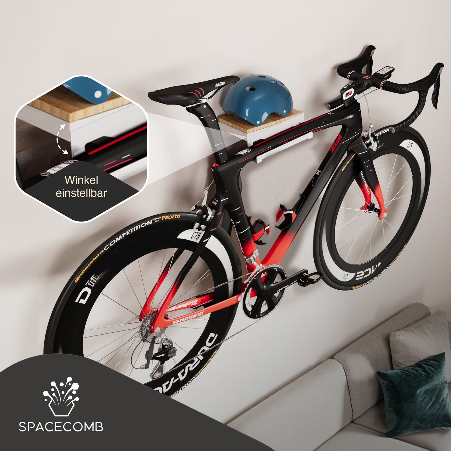 verstellbare Fahrrad Wandhalterung – Spacecomb
