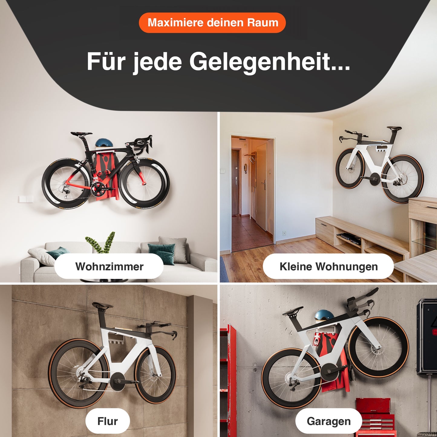 verstellbare Fahrrad Wandhalterung